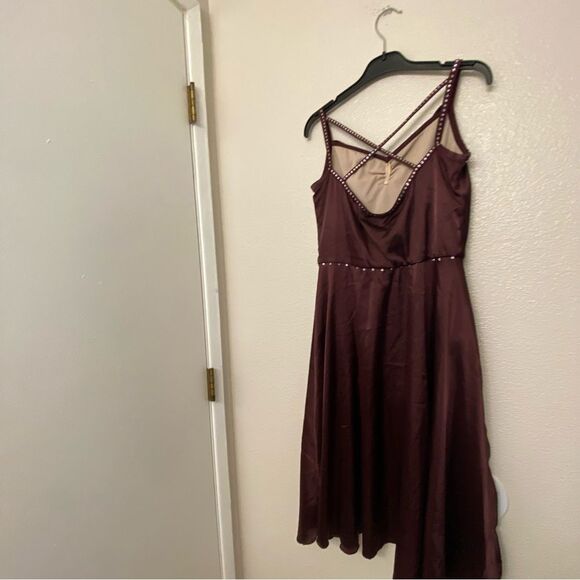 WEISSMAN Dance Costume raisin burgundy maxi dress With Love 13193 MA adult - Picture 2 of 11